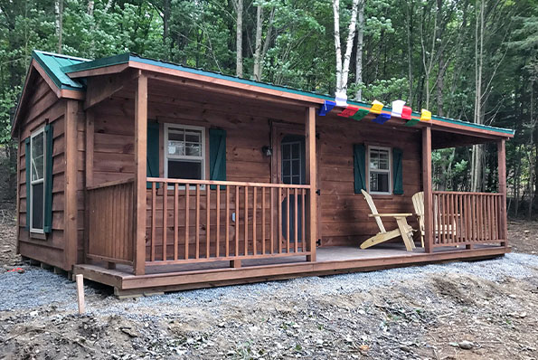 A custom cabin, one of many options for Albany County sheds and buildings.
